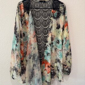 Floral Sheer Women's kimono